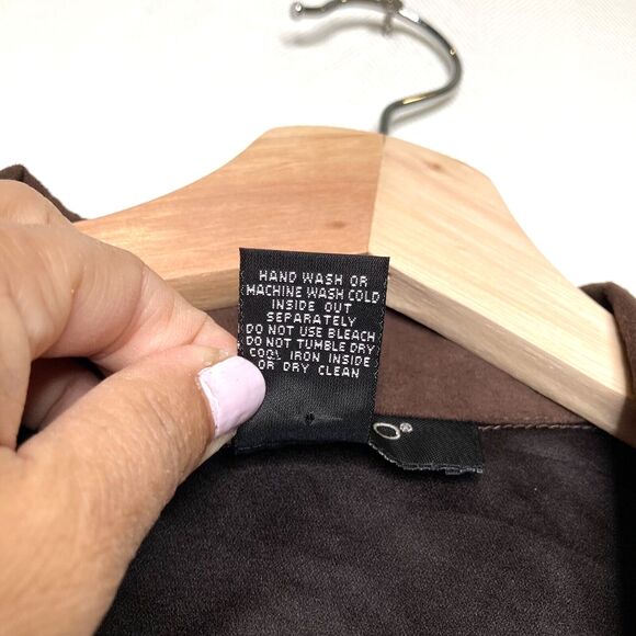 Sandro Womens XL Brown Velvet Blazer Lightweight Jacket Pockets - Picture 7 of 8